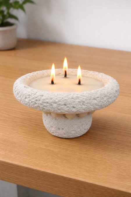 M31-4 شمع مع اجر وخرز كبير